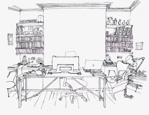 Office Drawing by Ishbel Myerscough